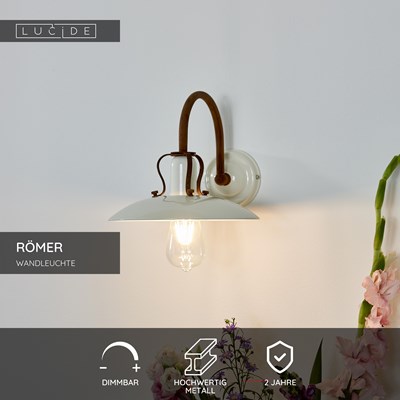 Lucide RÖMER - Wandleuchte - 1xE27 - Beige